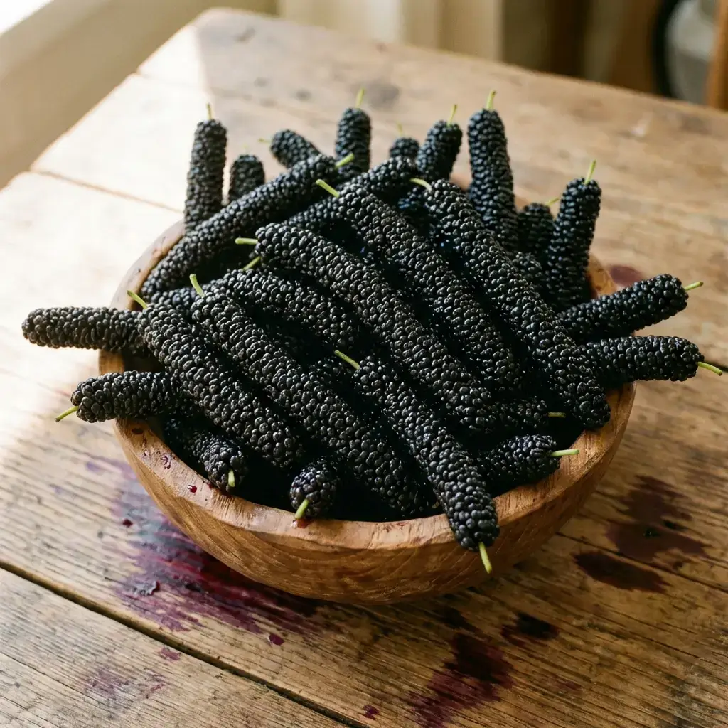 Зібраний врожай шовковиці